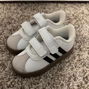 Adidas Kids' White and Brown Sneakers